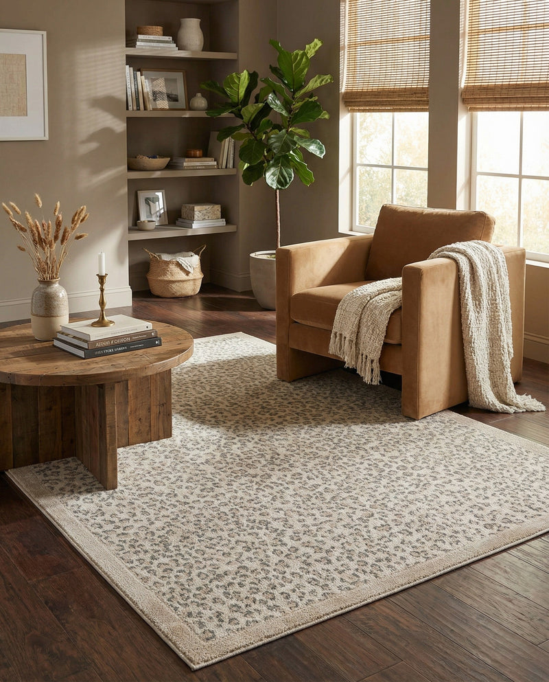 Savannah Sojourn Collection Area Rug - Serengeti Rectangle Ivory  lifestyle 60