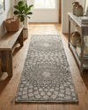 Savannah Threads Collection Area Rug -  Serengeti Runner Charcoal and Ivory  lifestyle 42