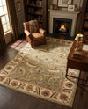 Jaipur Elegance Collection Area Rug -  Lal Rectangle Green  lifestyle 22