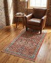 Seville Stripes Collection Area Rug -  Malaga (Brick Red) Rectangle Brick Red  lifestyle 33