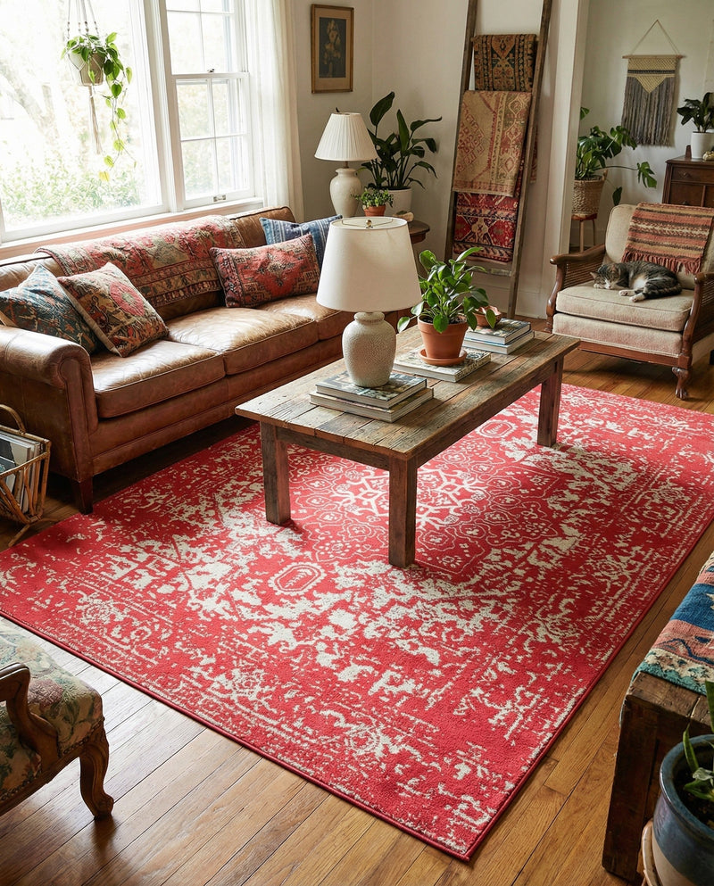 Georgetown Rugs Collection Area Rug - Dupont (Pink) Rectangle Pink  lifestyle 6