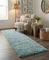 Alpine Plush Collection Area Rug -  Cortina (Aqua) Runner Aqua  lifestyle 75
