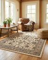 Isfahan Elegance Collection Area Rug - Naghsh-e Jahan (Ivory) Rectangle Ivory  lifestyle 22