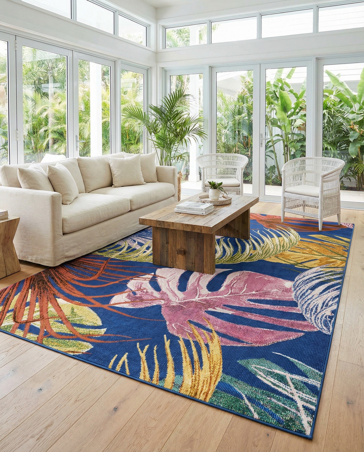 Meadow Breeze Collection Area Rug -  Clover Rectangle Multi  lifestyle 47