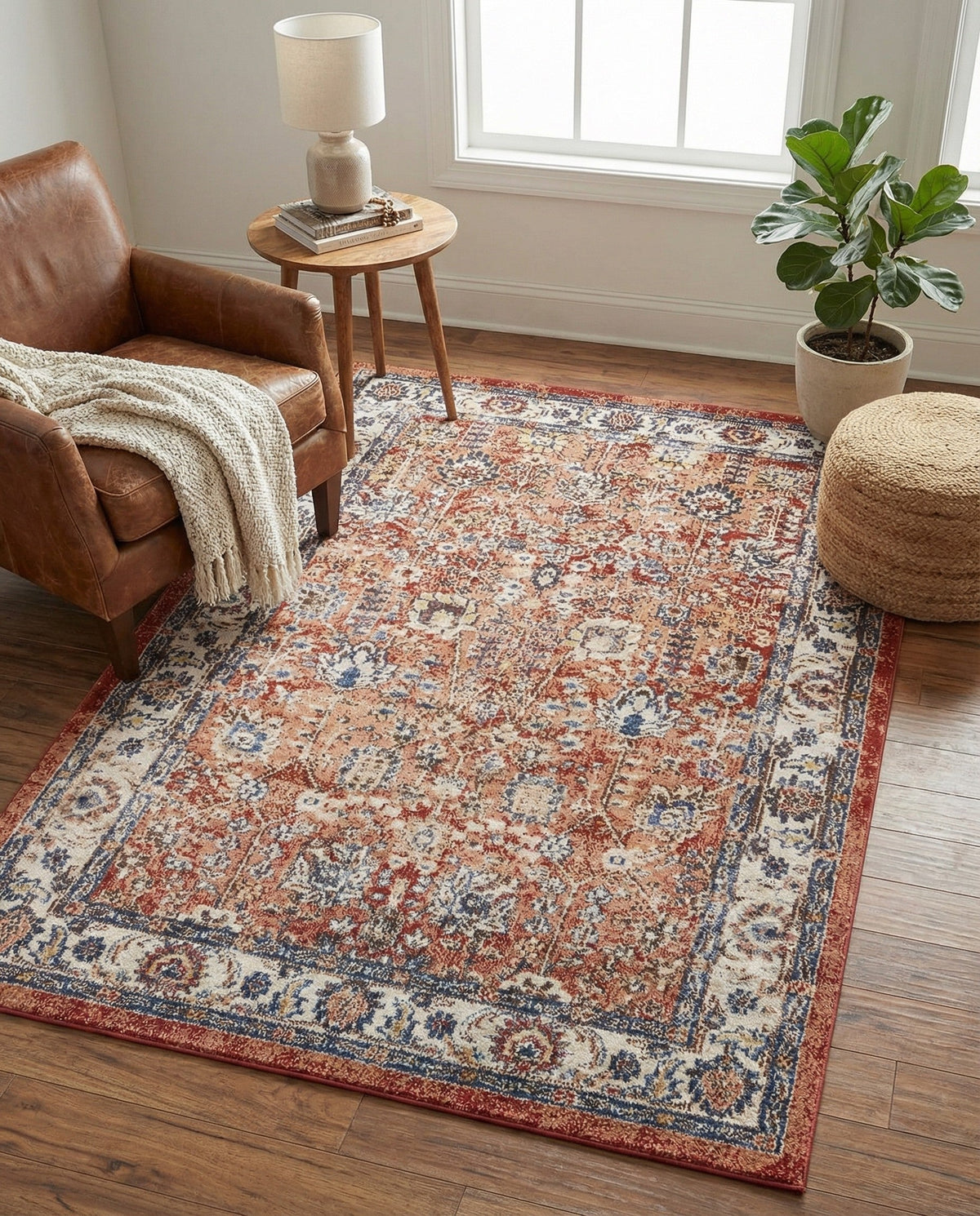 Eden Oasis Collection Area Rug -  Haven Rectangle Terracotta  lifestyle 7