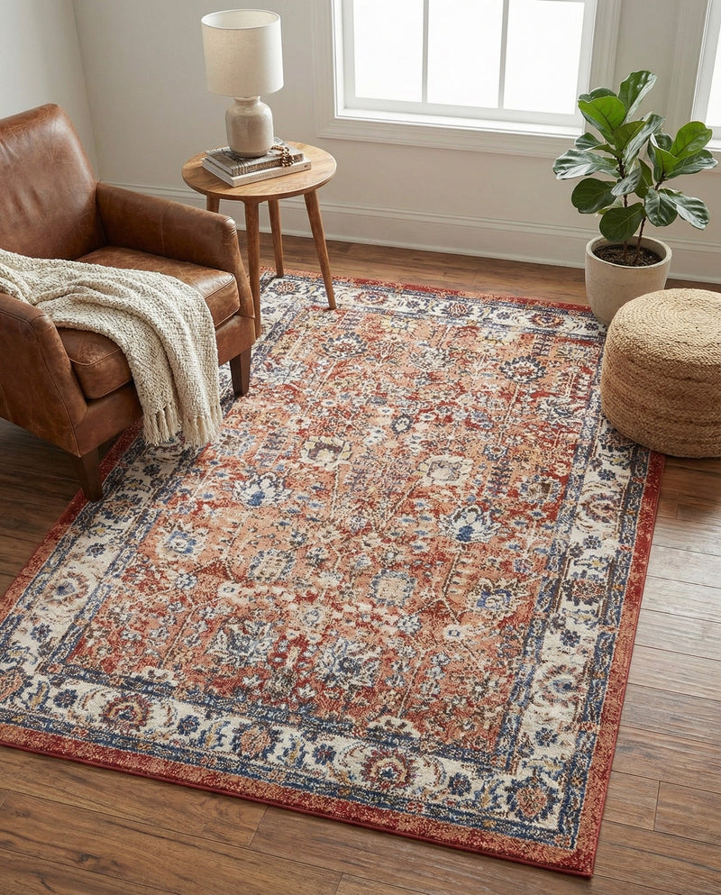 Eden Oasis Collection Area Rug -  Haven Rectangle Terracotta  lifestyle 7