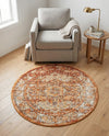 Savannah Soiree Collection Area Rug -  Everglade (Rust Red) Round Rust Red  lifestyle 79