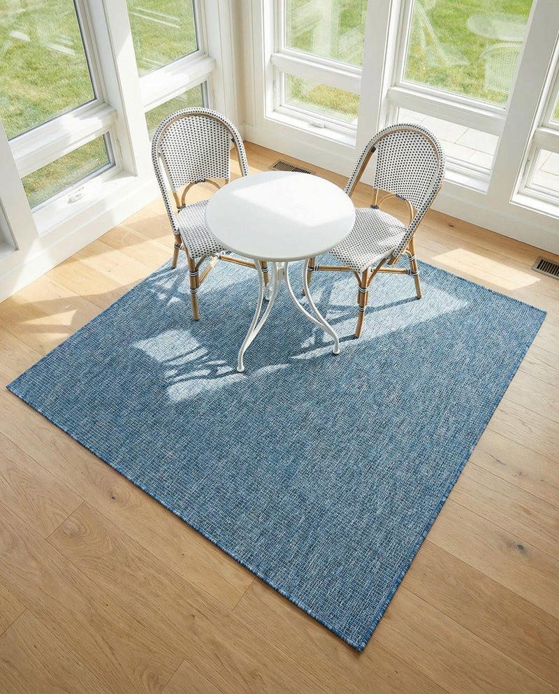 Seaside Serenity Collection Area Rug - Veranda (Blue) Square Blue  lifestyle 41