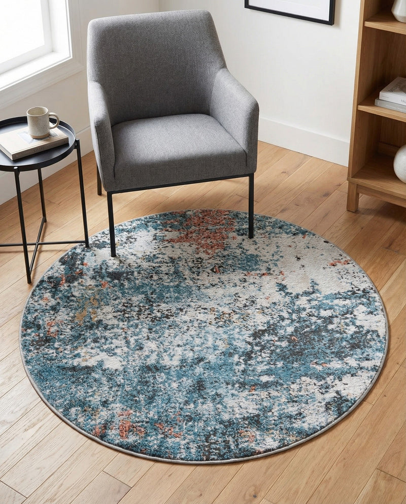 Dresden Elegance Collection Area Rug -  Seiffen Round Multi  lifestyle 54