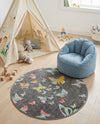 Wonder Tykes Collection Area Rug -  Carnival Round Charcoal Gray  lifestyle 28