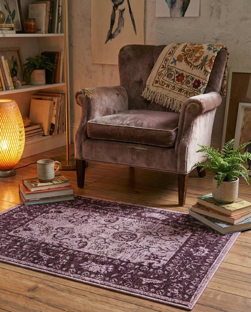 Horizon Collection Area Rug -  Apex (Purple) Rectangle Purple  lifestyle 23