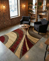 Bistro Lounge Collection Area Rug -  Frappe Rectangle Beige  lifestyle 6
