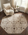 Andes Summit Collection Area Rug -  Merida Octagon Dark Beige  lifestyle 47