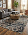Trellis Mosaic Collection Area Rug -  Pergolatown (Blue Multi) Rectangle Blue Multi  lifestyle 15