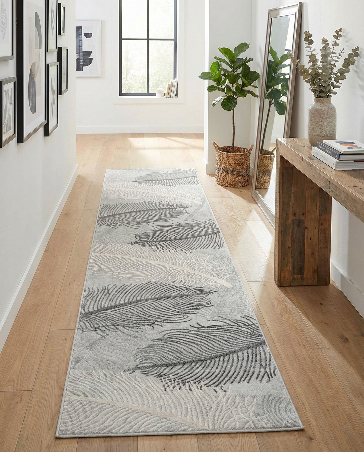 Bloomsbury Elegance Collection Area Rug -  Westminster Runner Gray  lifestyle 131