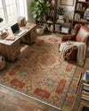 Ottoman Elegance Collection Area Rug -  Ephesus Rectangle Light Blue  lifestyle 43