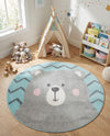 Wonder Tykes Collection Area Rug -  Whirlwind Round Blue  lifestyle 9