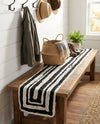 Woven Udaipur Collection Area Rug - Jaipur Table Runner Black and White  lifestyle 67