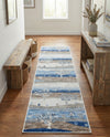 Zagros Shades Collection Area Rug -  Behbahan Runner Blue Gray  lifestyle 66