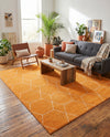 Trellis Mosaic Collection Area Rug - Arborville (Orange) Rectangle Orange  lifestyle 16