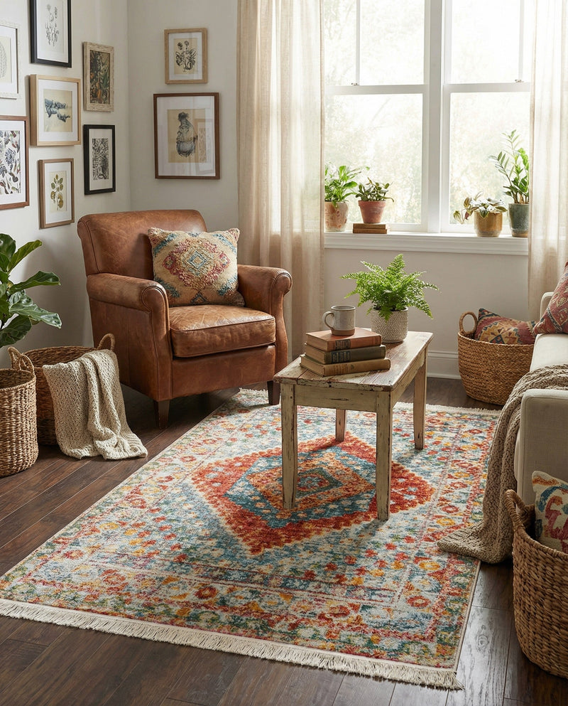 Arcadia Rugs Collection Area Rug -  Xanadu Rectangle Salmon  lifestyle 26