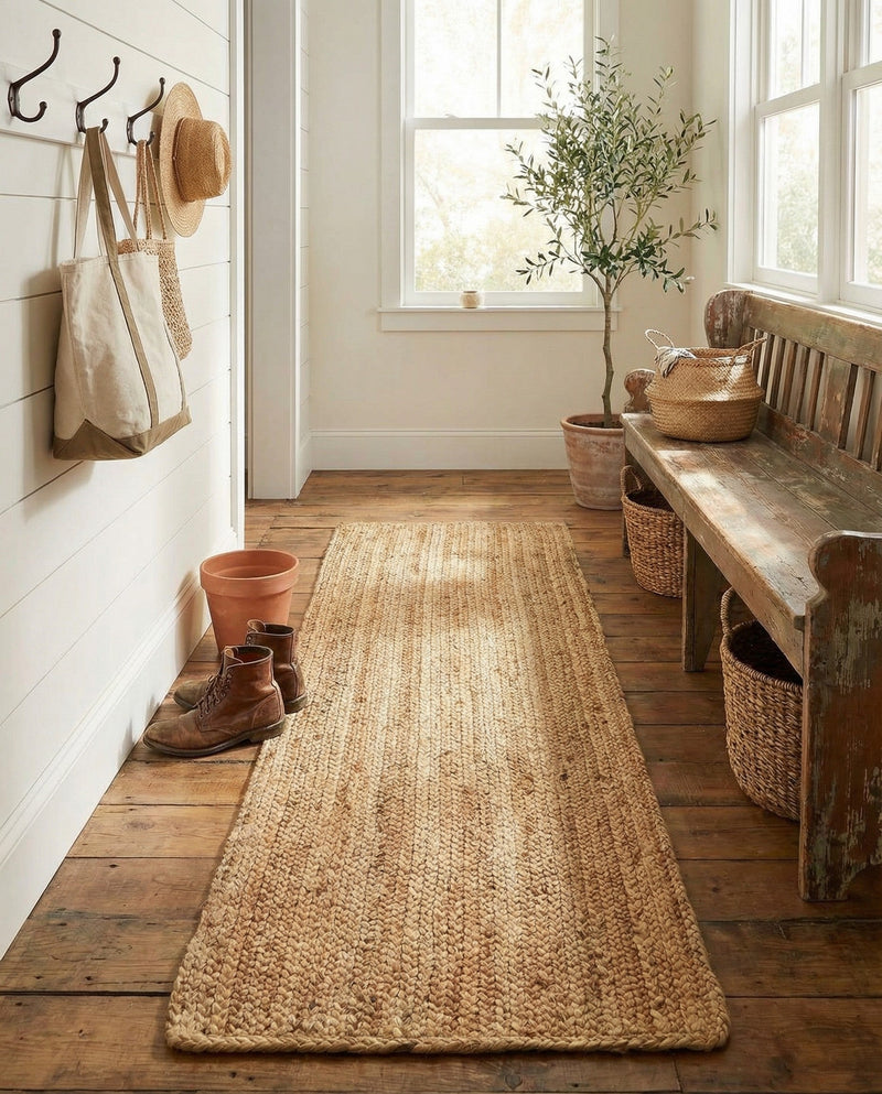 Woven Seaside Elegance Collection Area Rug - Coastline Runner Natural  lifestyle 75