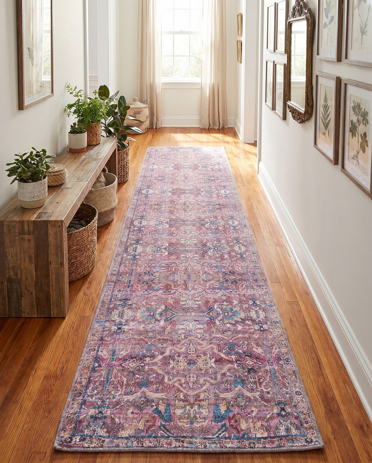 Vintage Memories Collection Area Rug -  Memories Runner Pink  lifestyle 139