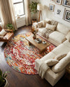 Georgetown Rugs Collection Area Rug - Dupont (Multi) Round Multi  lifestyle 41