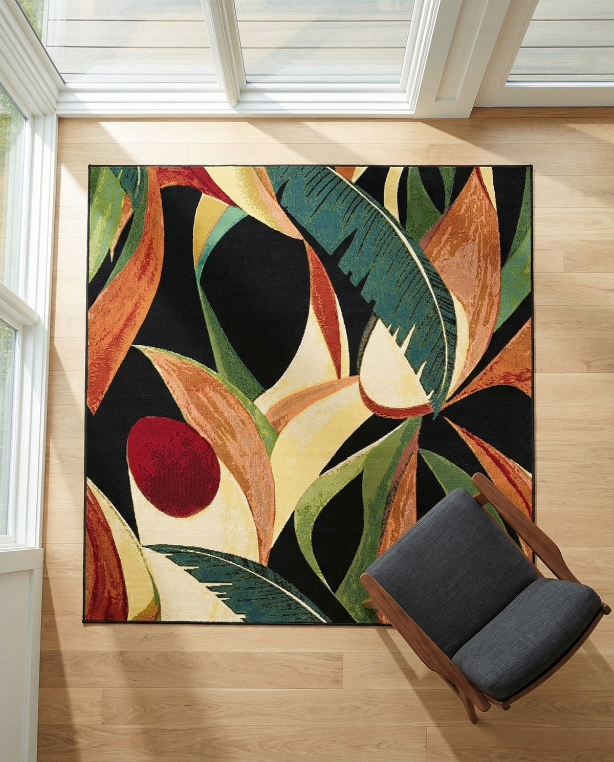 Seaside Blooms Collection Area Rug -  Tivoli Square Multi  lifestyle 112