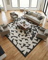 Urban Terrace Collection Area Rug -  Mercer Square Black and White  lifestyle 75