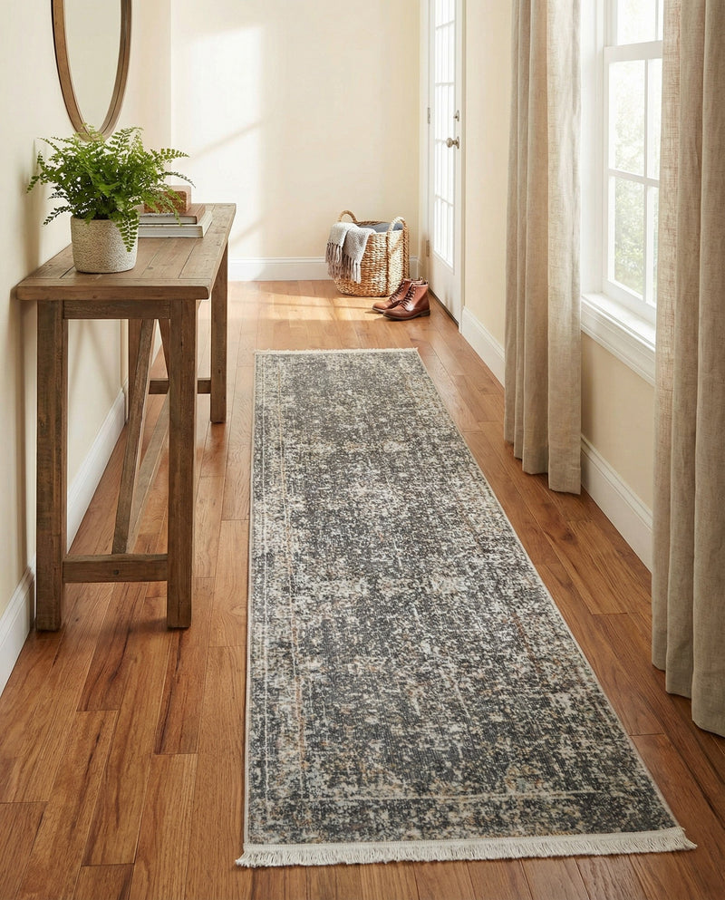 Caribbean Breeze Collection Area Rug -  Utila Runner Fume Gray  lifestyle 45