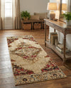 Neptune Elegance Collection Area Rug -  Naiad Runner Burgundy Beige  lifestyle 43