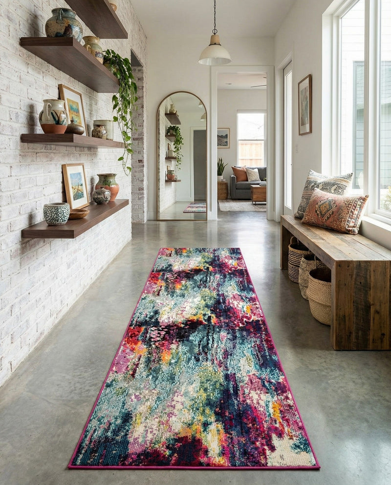 Chromatic Oasis Collection Area Rug -  Oasis Runner Multi  lifestyle 67