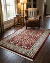 Persian Elegance Collection Area Rug -  Kerman (Burgundy) Rectangle Burgundy  lifestyle 6
