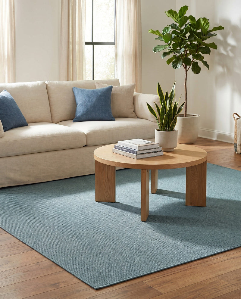 Seaside Serenity Collection Area Rug - Veranda (Aquamarine) Square Aquamarine  lifestyle 63