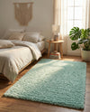 Eternal Plush Oasis Collection Area Rug -  Tranquility (Cyan) Rectangle Cyan  lifestyle 23