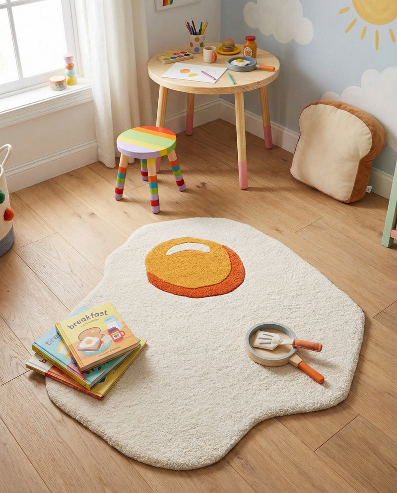 Whimsy Wonders Wool Collection Area Rug -  Dune Round White  lifestyle 18