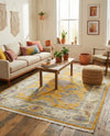 Arcadia Rugs Collection Area Rug - Eden (Yellow) Rectangle Yellow  lifestyle 32