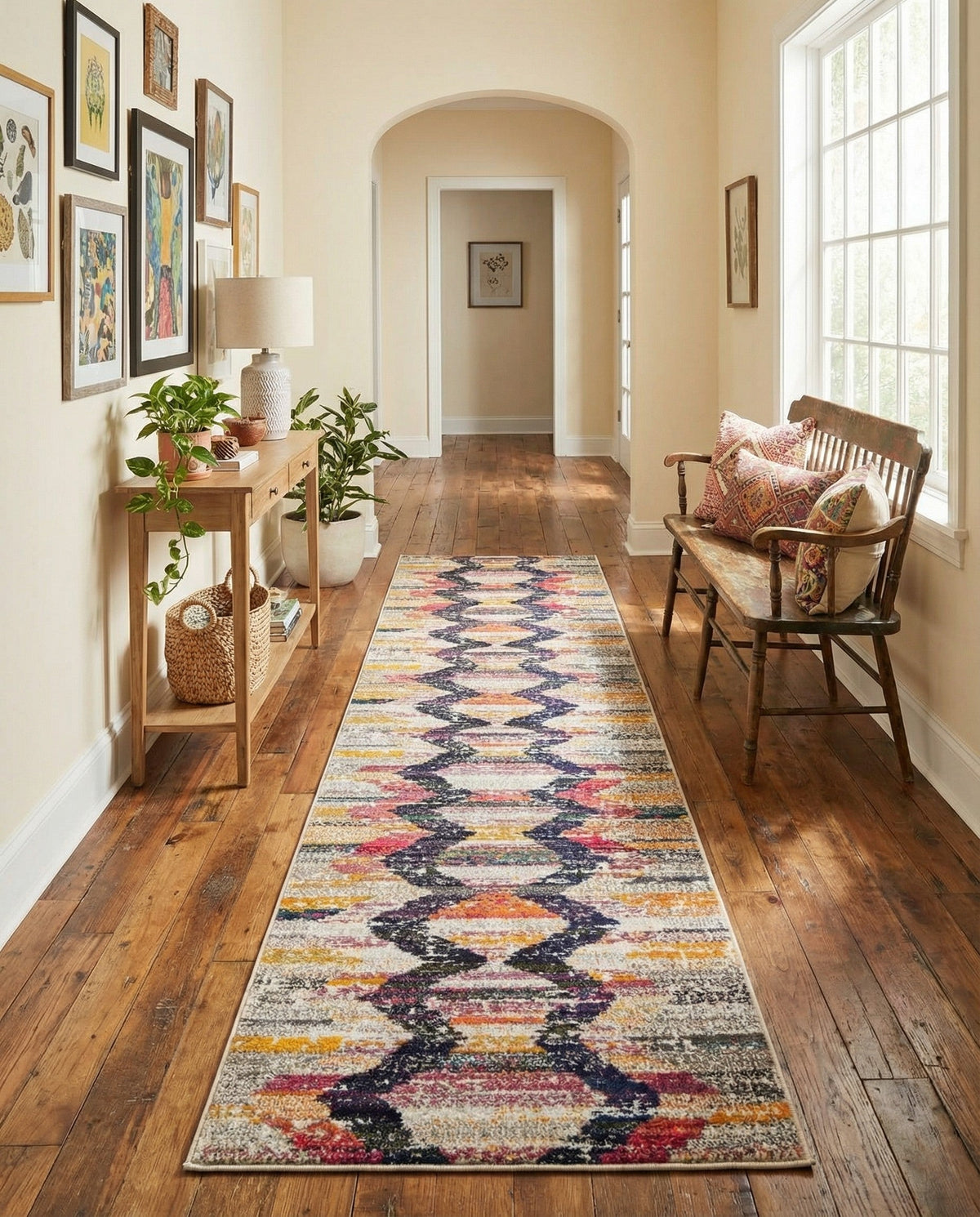 Colorburst Oasis Collection Area Rug -  Mirage Runner Multi  lifestyle 67