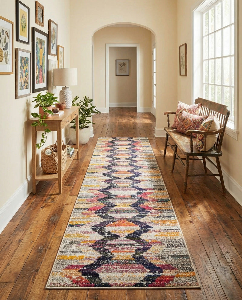 Colorburst Oasis Collection Area Rug -  Mirage Runner Multi  lifestyle 67