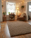 Plush Oasis Collection Area Rug - Serenity (Sandy Brown) Rectangle Sandy Brown  lifestyle 17