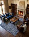 Berkshire Estate Collection Area Rug - Windsor (Blueberry) Rectangle Blueberry  lifestyle 15