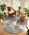 Riviera Elegance Collection Area Rug -  Monaco (Light Gray) Round Light Gray  lifestyle 52