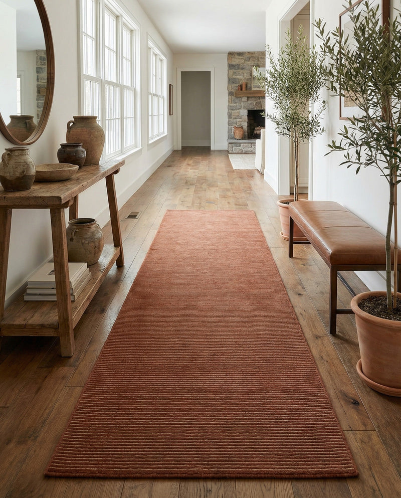 Berkshire Estate Collection Area Rug - Windsor (Cocoa Bean Brown) Runner Cocoa Bean Brown  lifestyle 34