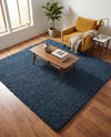 Alpine Plush Collection Area Rug -  Cortina (Marine Blue) Square Marine Blue  lifestyle 63