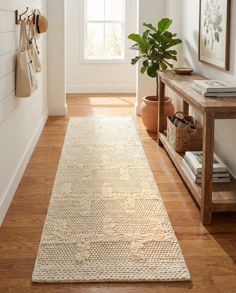 Lana Tasmanian Wool Collection Area Rug - Freycinet Runner Ivory  lifestyle 41