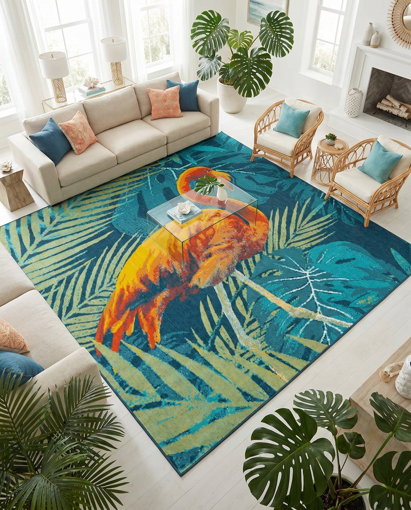 Seaside Haven Rugs Collection Area Rug -  Tidepool Square Multi  lifestyle 31