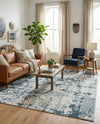 Cathedral Elegance Collection Area Rug -  Basilica Rectangle Navy Blue  lifestyle 76