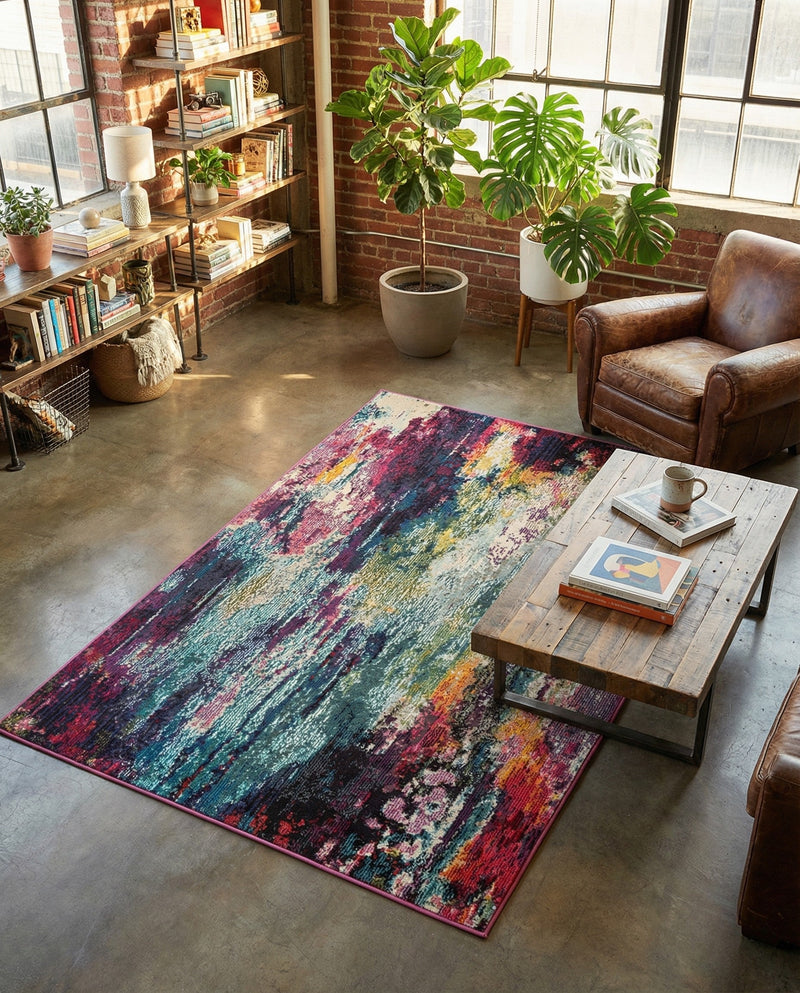Chromatic Oasis Collection Area Rug -  Oasis Rectangle Multi  lifestyle 6