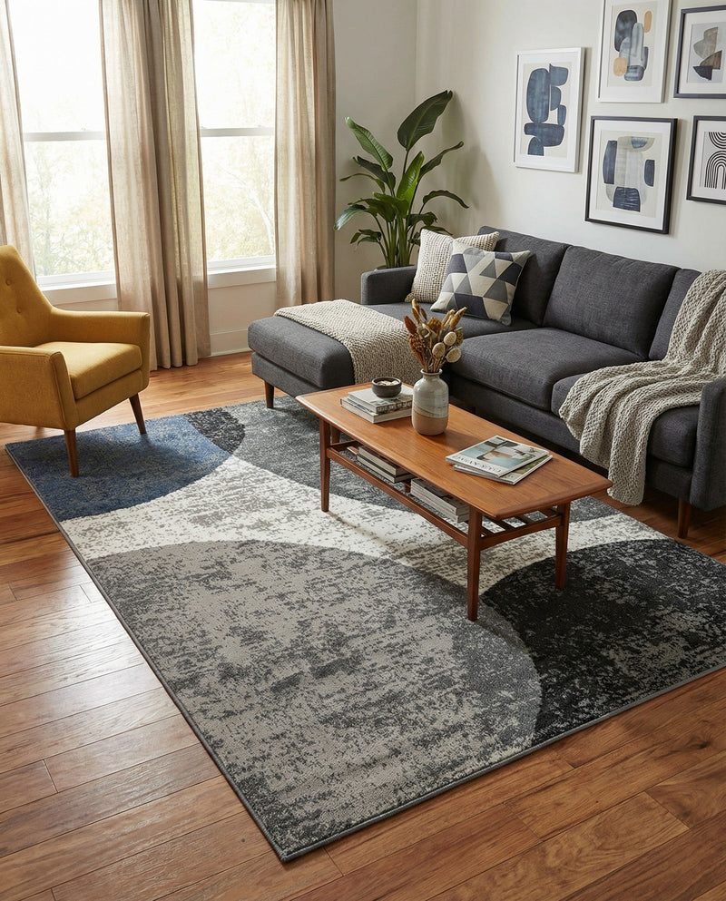 Copenhagen Edge Collection Area Rug -  Amager Rectangle Multi  lifestyle 8